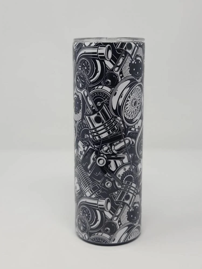 Engine Tumbler/ Mechanic Cup/ Gift For Him/ Fathers Day Gift/ Gift/Gearhead