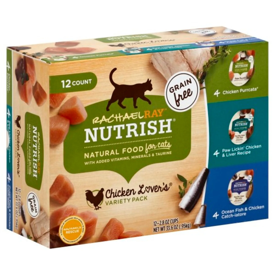 Rachael Ray Nutrish Natural Wet Cat Food, Chicken Lovers Variety Pack - 12 pack