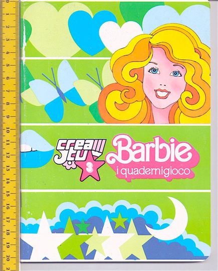 Barbie 80S Mattel Italy School Game Notebook