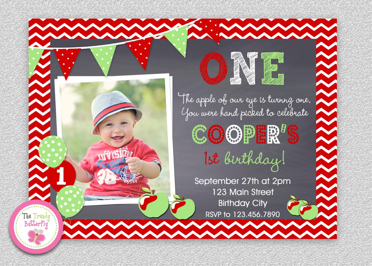 Red Apple Birthday Invitation , Of Our Eye Printable