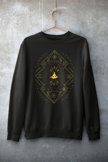 Meditation | Sacred Geometry Heavy Blend Crewneck Sweatshirt/Hoodie Platonic Solids Yoga Spirituality Celestial Art