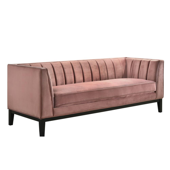 Picket House Furnishings Calabasas Modern Rose Polyester/Blend Sofa in Pink | UCI3682302