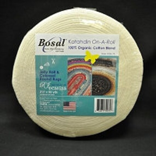 Cotton Blend Batting Bosal Katahdin On A Roll 2.25" Precut Jelly Rug 100% Organic By The 50 Yard | 390K-50 M224.05