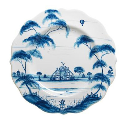 Juliska Country Estate Delft Blue Dessert/Salad Plate Conservatory 9"L, 9"W, 1"H