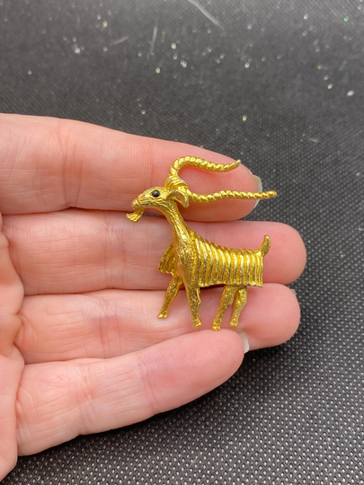 Vintage Goat Or Ram Pin