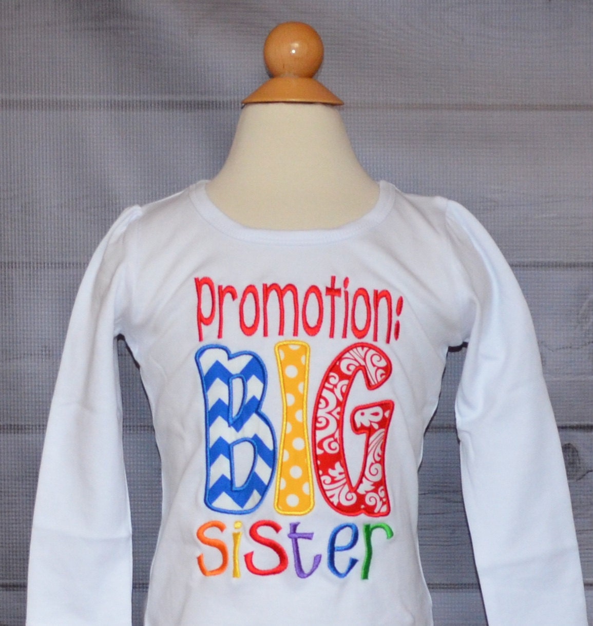 Personalized Promotion Big Brother Big Sister Applique Shirt Or Bodysuit Girl Boy
