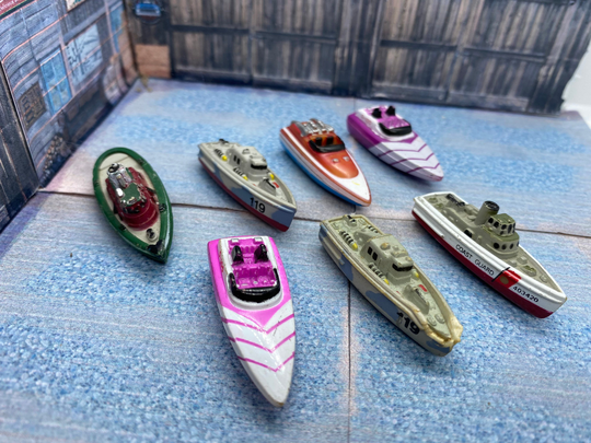 Micro Machines Galoob Lot Of 7 Boats Ships Vehicles
