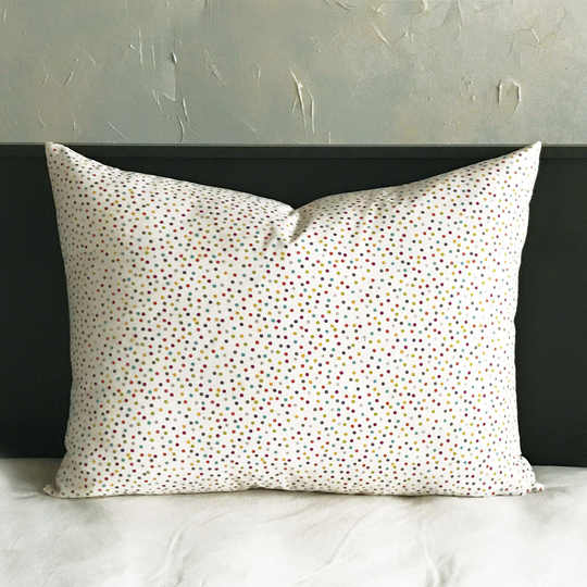 Multicolored Confetti Spotted Decorative Pillow Cover 20" X 26"