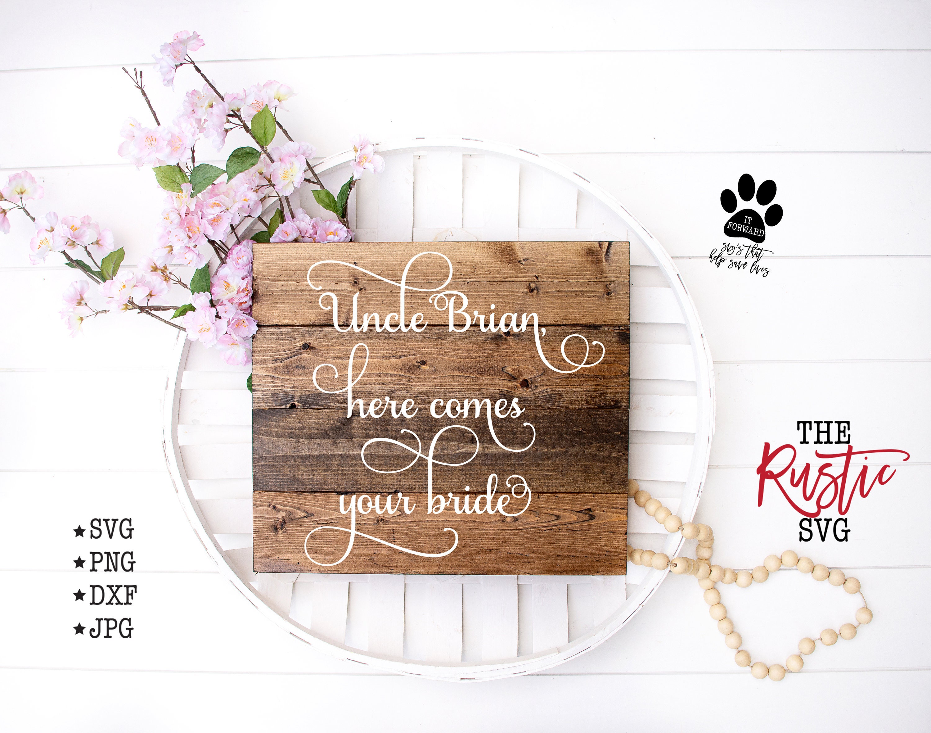 Ring Bearer Sign, Here Comes Your Bride, Bride Printable Wedding Svg, Jpg, Svg Files, Cricut, Silhouette, 006