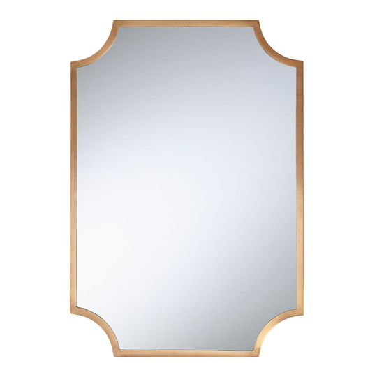 Metal Notched Ophelia Wall Mirror: Black - Medium (36" & under) by World Market
