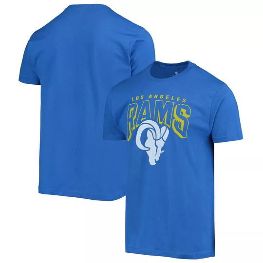 Men's Junk Food Royal Los Angeles Rams Bold Logo T-Shirt, Size: 2XL, Blue