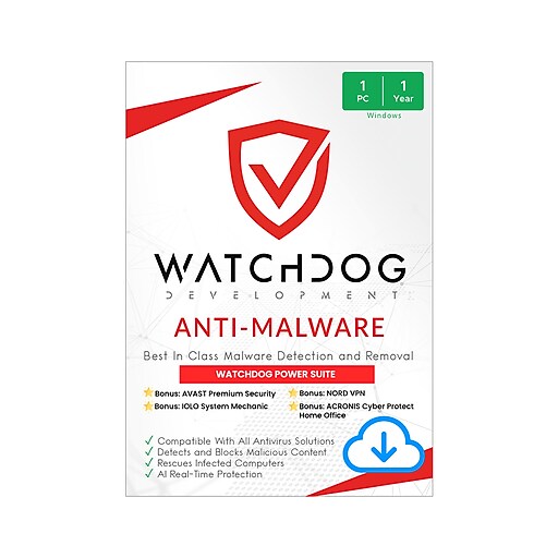 Watchdog Power Bundle for 1PC, Windows, Digital Download (WMBDL-PWR-1U-12-BU)