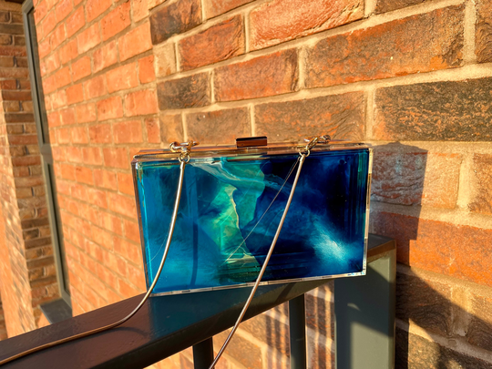 Ocean Blend Resin Clutch Bag
