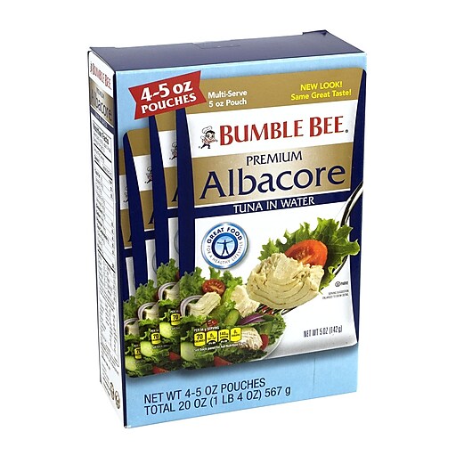 Bumble Bee Premium Albacore Tuna Pouches, 5 oz., 4 Count (220-00688)