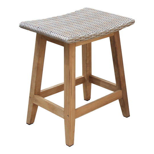 Teak Wood Nash Outdoor Patio Counter Stools Set Of 2 - Resin by World Market