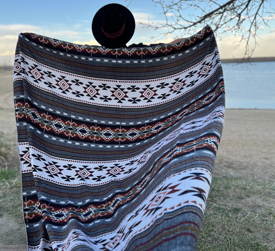Alpaca Wool Blanket Blend | Native Throw Unique Gift Washable Boho Bedding Mother's Day Idea
