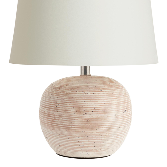 Distressed Ridged Terracotta Accent Lamp Base: Rust - Ceramic -
