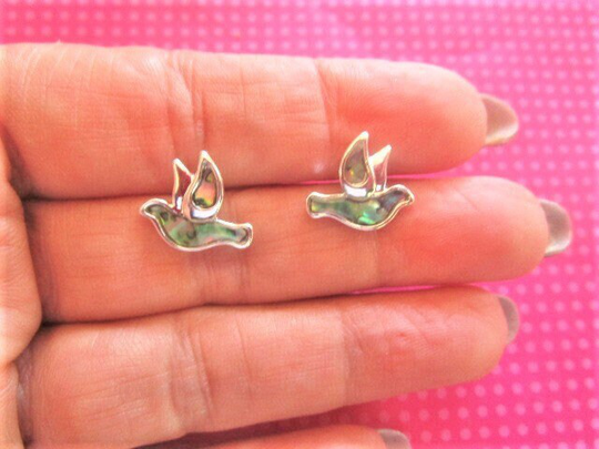 Bird Abalone Shell Little Studs