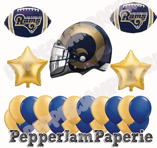 Los Angeles Rams Football Balloon Bouquet, Balloons, Mylar Balloon, Super Bowl 2022 56 Party