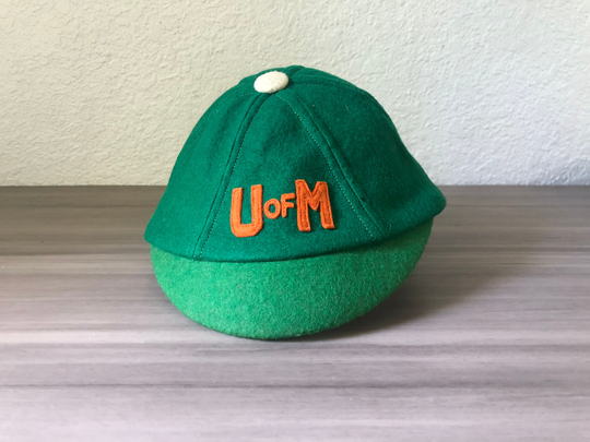 Vintage 1960's Dink Cap Collegiate Beanie Hat U Of M, University Miami Apparel