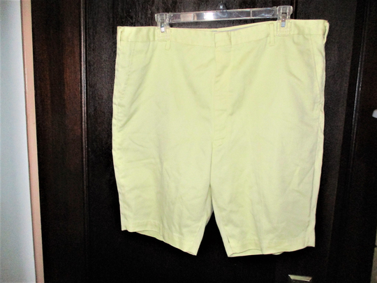 Vintage 80S Yellow Cotton Blend Mens Shorts Pockets 40 Bch