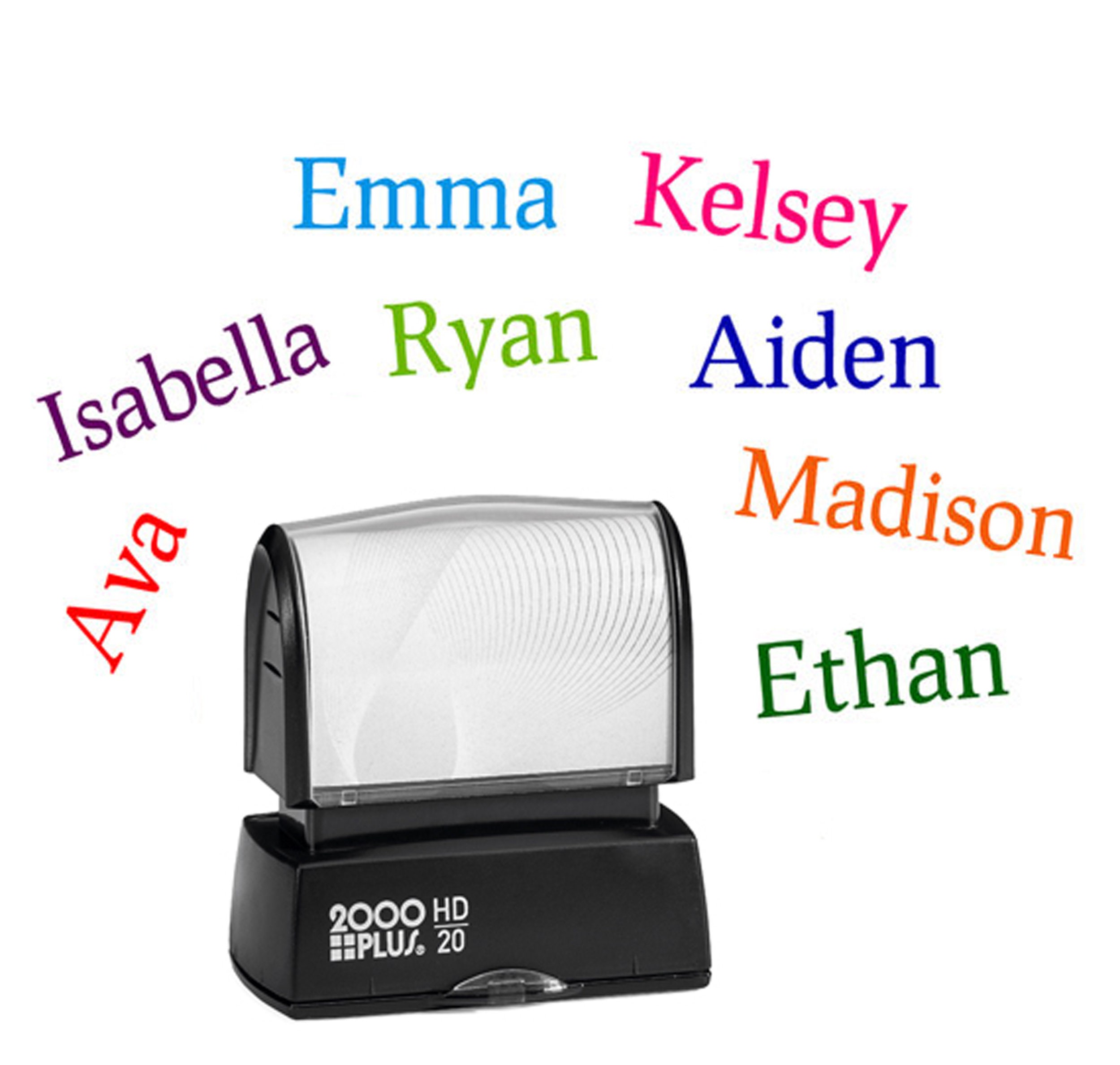 Name Stamp For Kids - Childrens Personalized Rubber Kid's Stamper Self Inking Customized