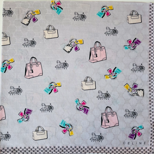Celine Paris Vintage Handkerchief 22 X Inches