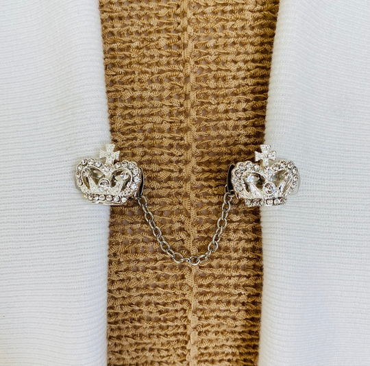 Sweater Clips Mini Crown Clip Rhinestone Cardigan Clasp Cosplay Chain Clasps Cloak Gift For Mom Gifts Her By Fabulici