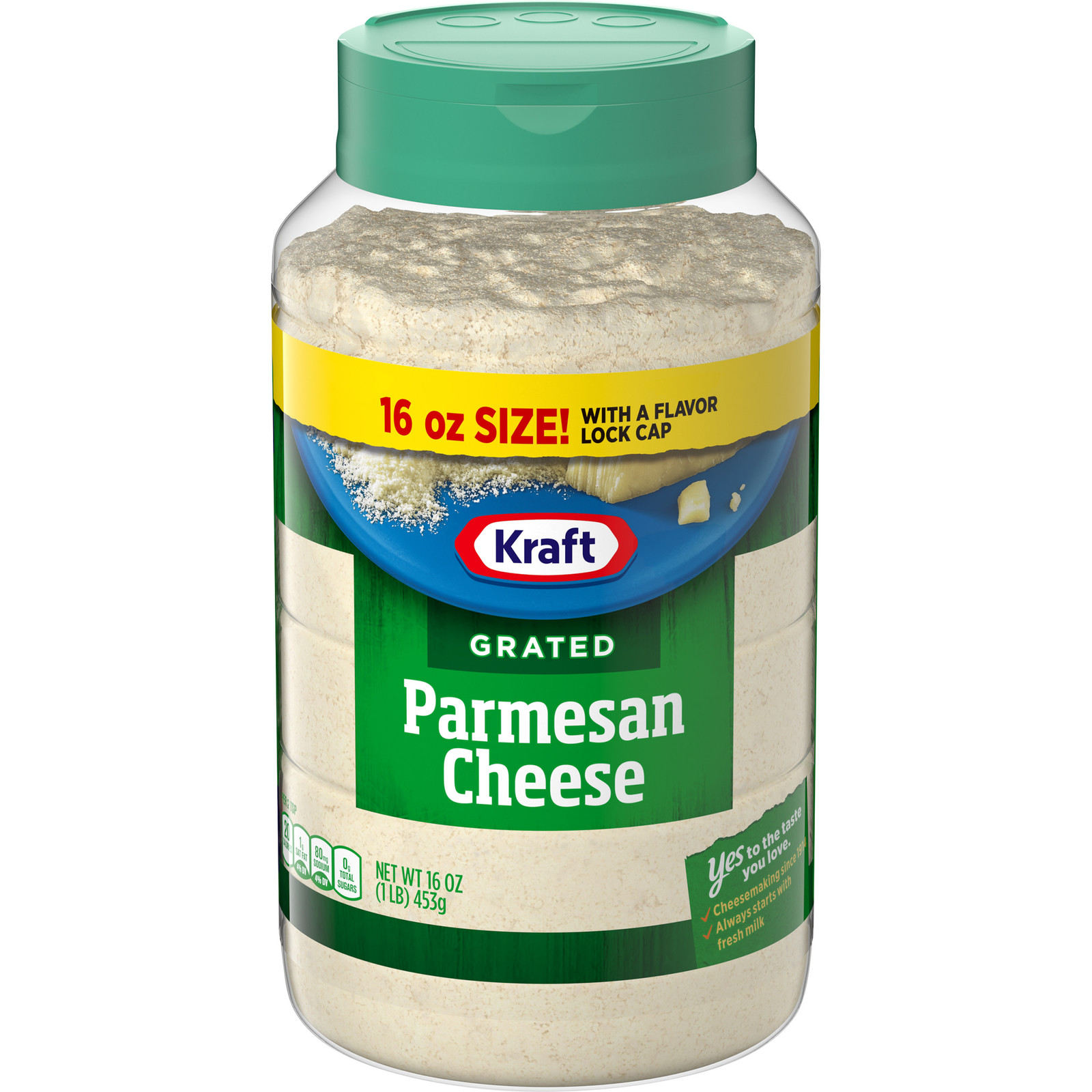 Kraft Premium 100% Parmesan Grated Cheese Jar - 16 oz. Shaker Bottle