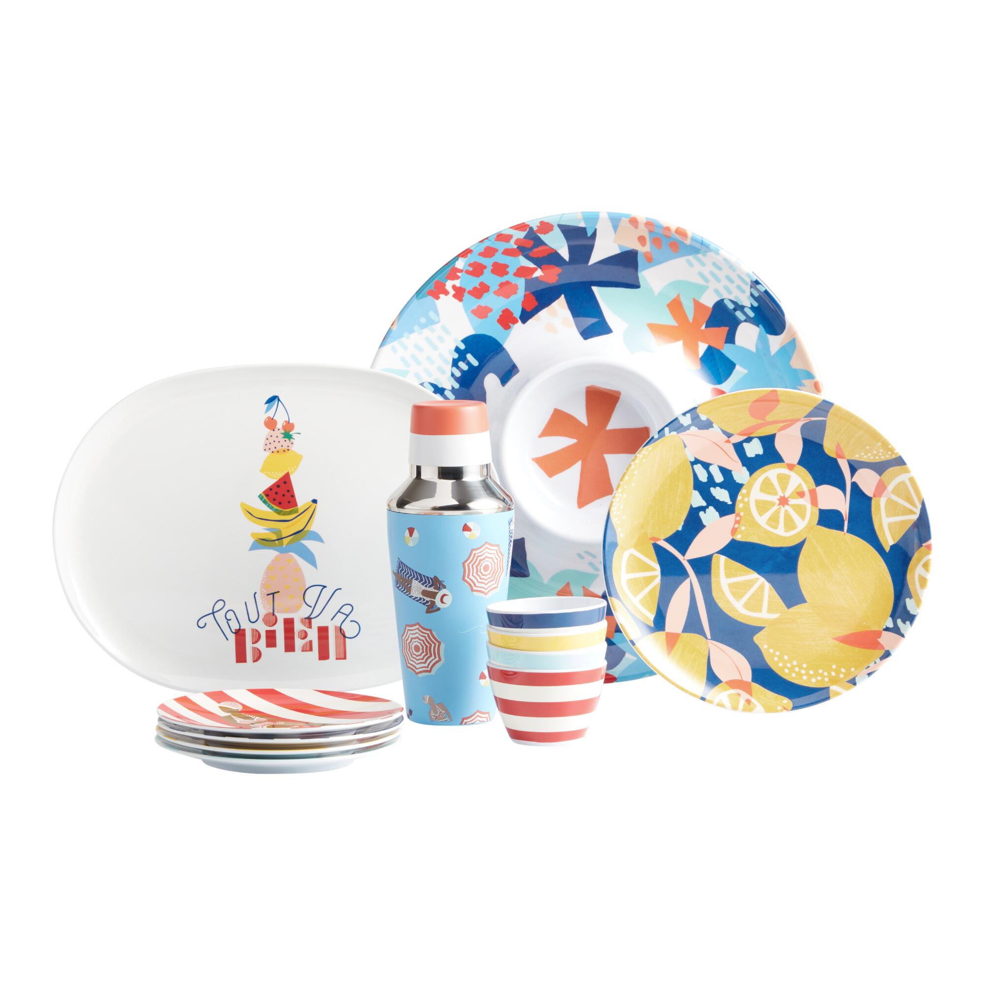 Riviera Beach Club Melamine Serveware Collection by World Market