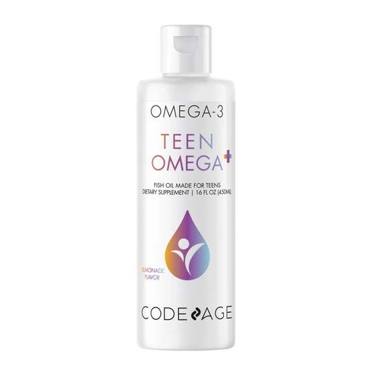 Codeage Omega-3 Teen Omega+ Fish Oil - Lemonade Flavor, 16 fl oz