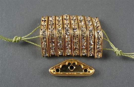 Gold Metal 3 Hole Spacer Bars