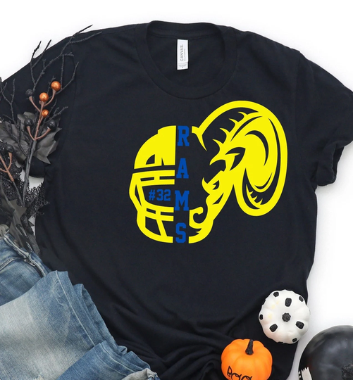 Rams Football Shirt, Los Angeles T-Shirt, Nfl Fan Gift Tee, La Custom Player Shirt
