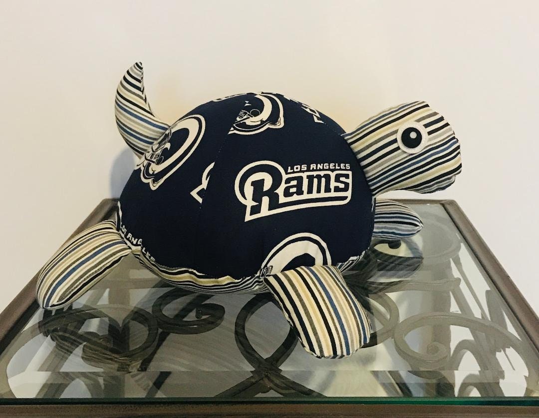 Los Angeles Rams Handmade Stuffed Turtle, Los Angeles Rams Gift, Gift For Kids, Adult, Christmas Fun