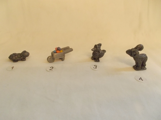 Vintage~Pewter~Tiny~Animal~Figurines~Wheel Barrel~Ram~Turtle~Bird~Your Choice~Metal Animal Statue~Collectable Fine Pewter