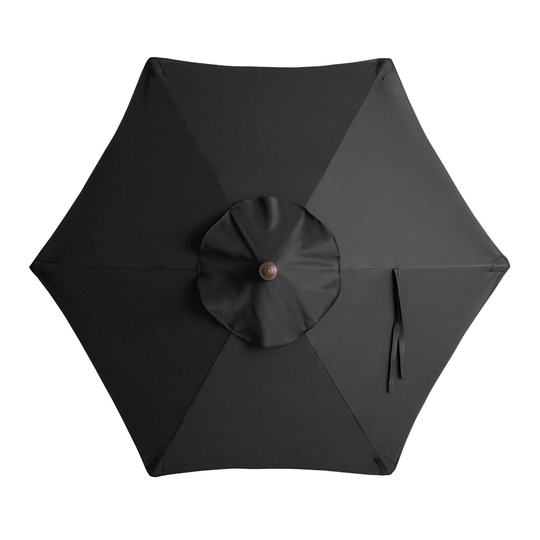 Solid 5 Ft Replacement Umbrella Canopy: Black - Fabric by World Market