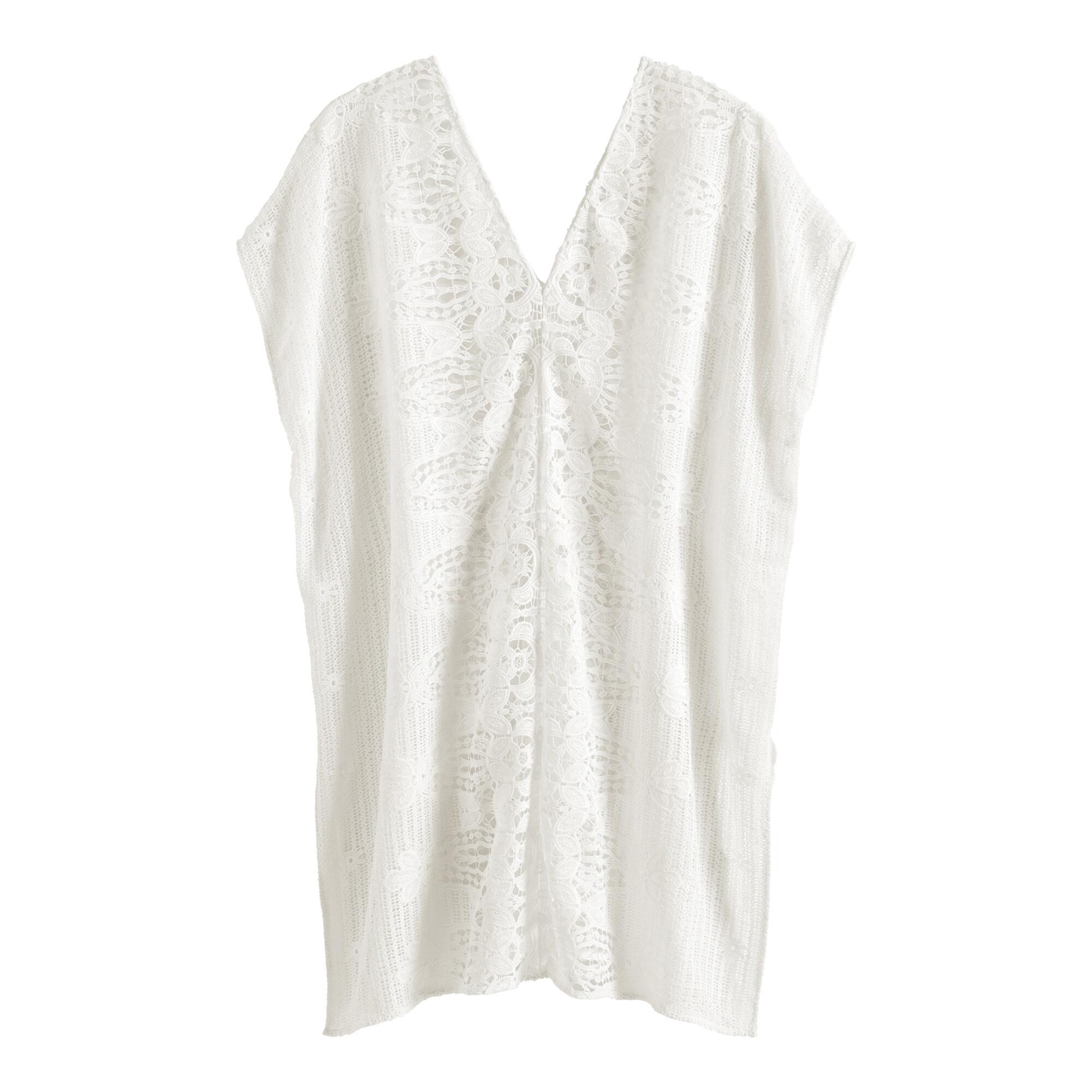 Ivory Crocheted Lace Kristi Kaftan: White by World Market