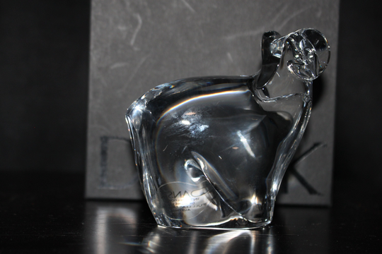 Mountain Ram Dansk Crystal Polar Collection, Figurine, Paperweight, Display, Art Glass, Original Box