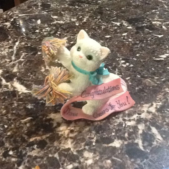 Vintage Calico Kittens Congratulations " Three Cheers For You