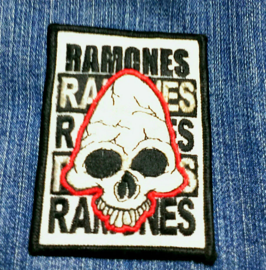 Vintage Ramones, Pinhead Rmbroidered Iron-On Patch 3 1/4" × 2"