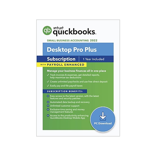 QuickBooks Desktop Pro Plus for 1 User, Windows, Download (5100048)