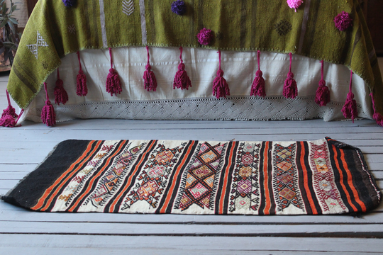 2'5"x4'4" Vintage Turkish Kilim, Bohemian Kilim, Bathroom Kilim Rug, Handwoven Wool Small Kilim, Ethnic Kelim