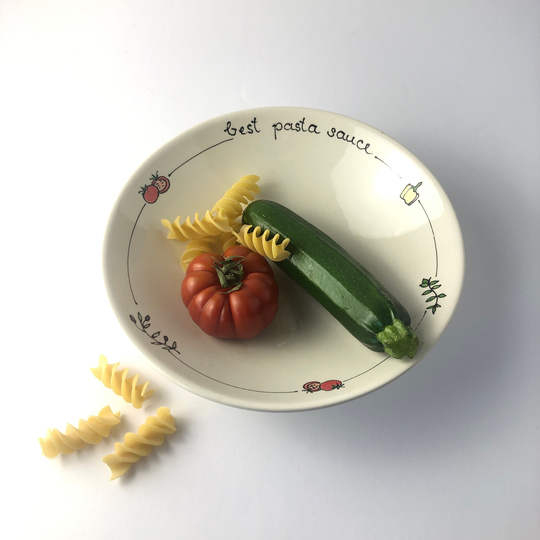 Personalised & Custom Large Ceramic Pasta Plate