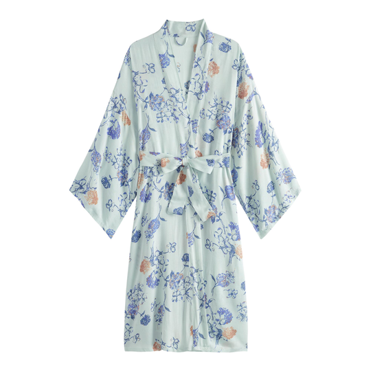 Yellow and Teal Floral Arisbel Robe by World Market
