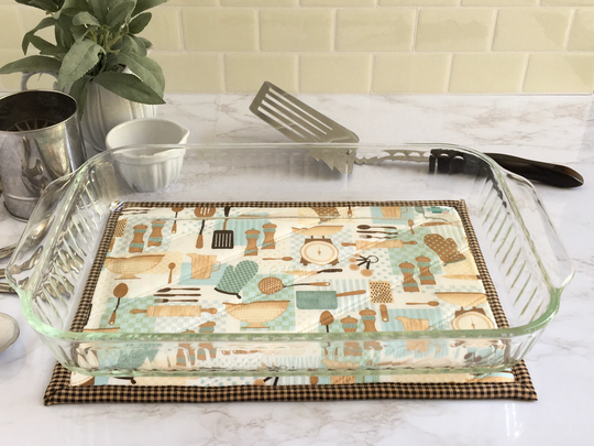 Large 9" X 13" Kitchen Tools, Housewarming, Casserole Or Cookie Sheet, Hot Pad, Trivet
