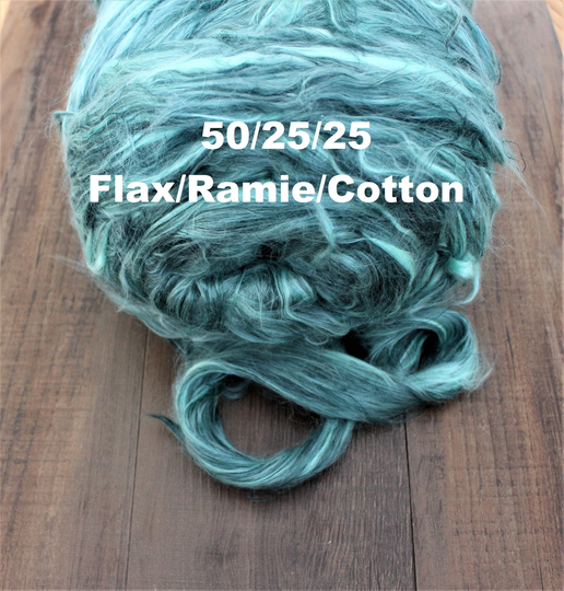 Flax Ramie Cotton Blend Combed Top For Spinning Felting Fiber Bast Cellulose Fibers Undyed Plant Fibre Vegan Chinese Nettle