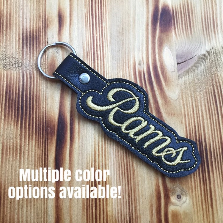 Rams Key Fob | Ram Chain School Mascot Spirit Teacher Gift Thank You Present