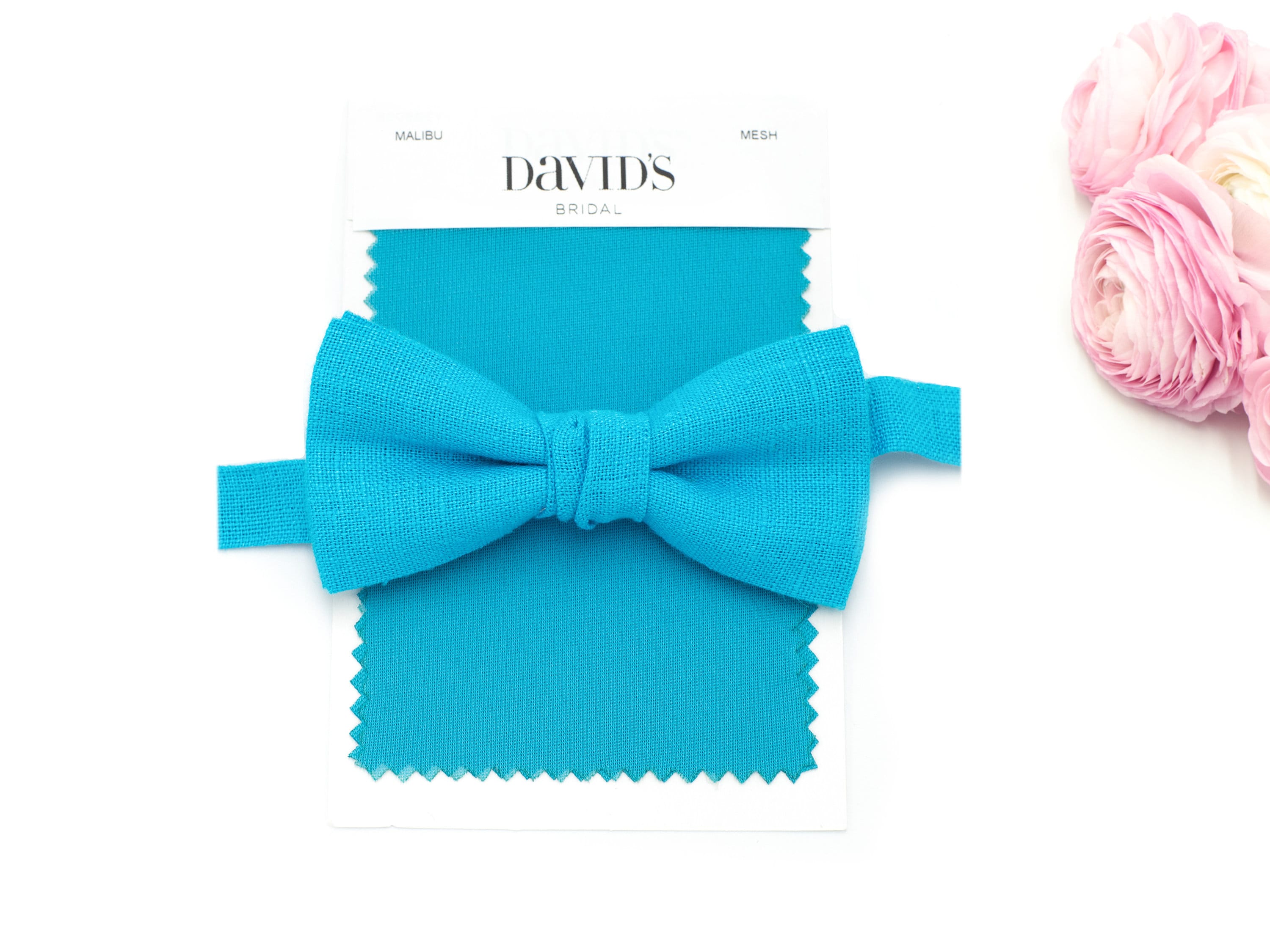 Turquoise Bow Tie Malibu Blue Wedding Bowtie & Pocket Square For Boy