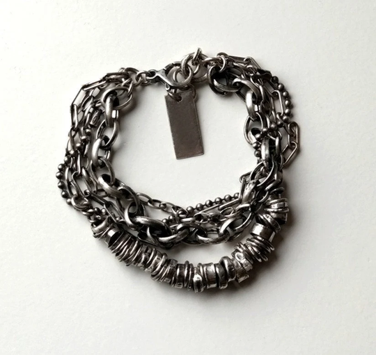 Silver 925 Bracelet, Boho Statement Jewellery Handmade Sterling Jewelry