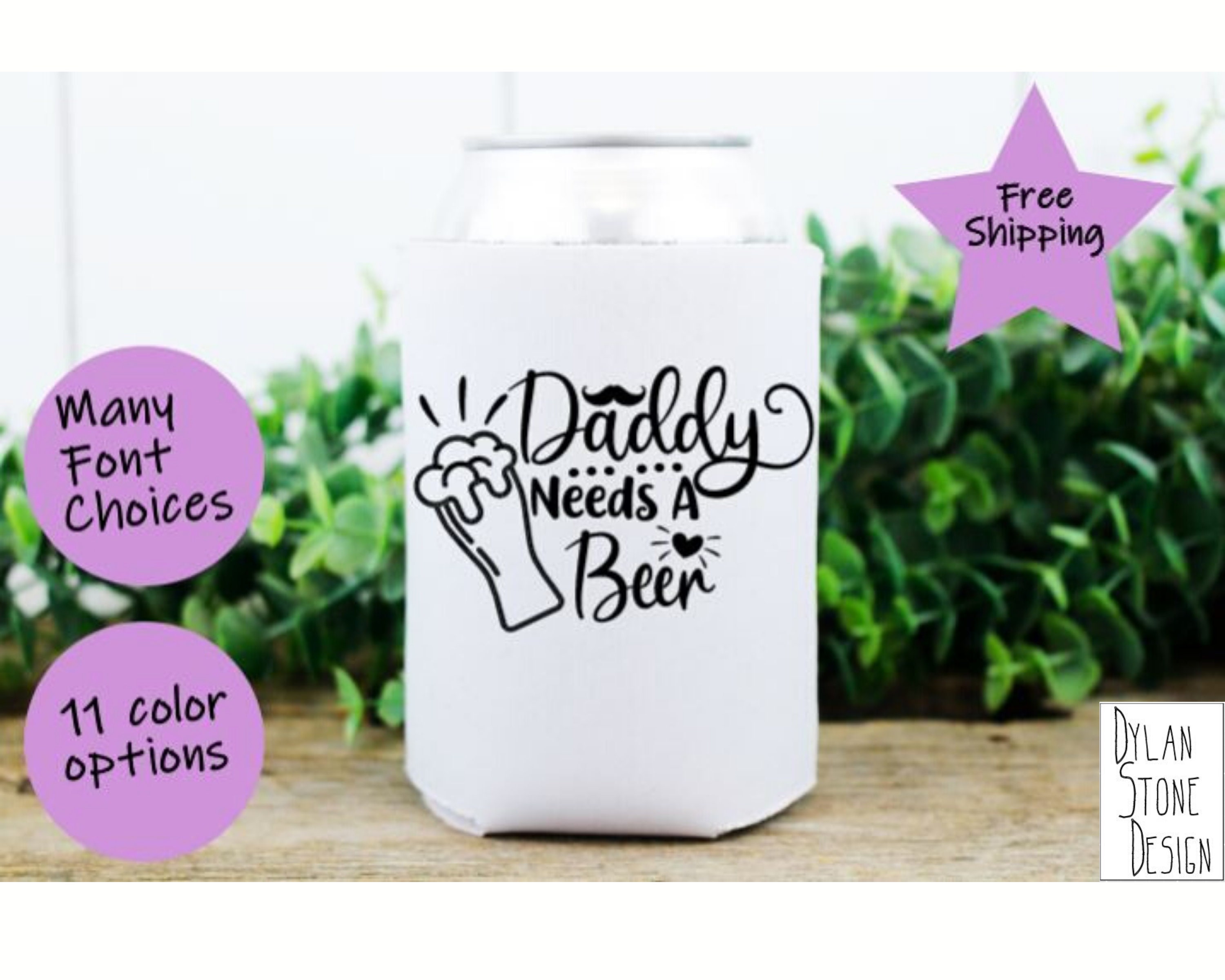 Gift For Dad Coozie - Drink Cooler Can Design Your Own Father's Day Idea Insulated Beverage Holder Holiday